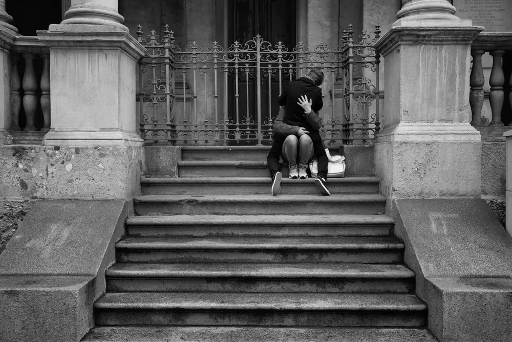 Kissing — photograph by Eolo Perfido