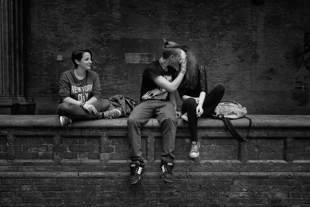 Kissing — photograph by Eolo Perfido