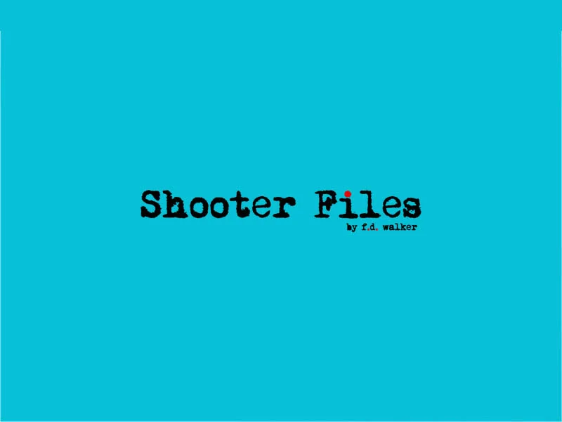 Shooter Files logo on a turquoise background